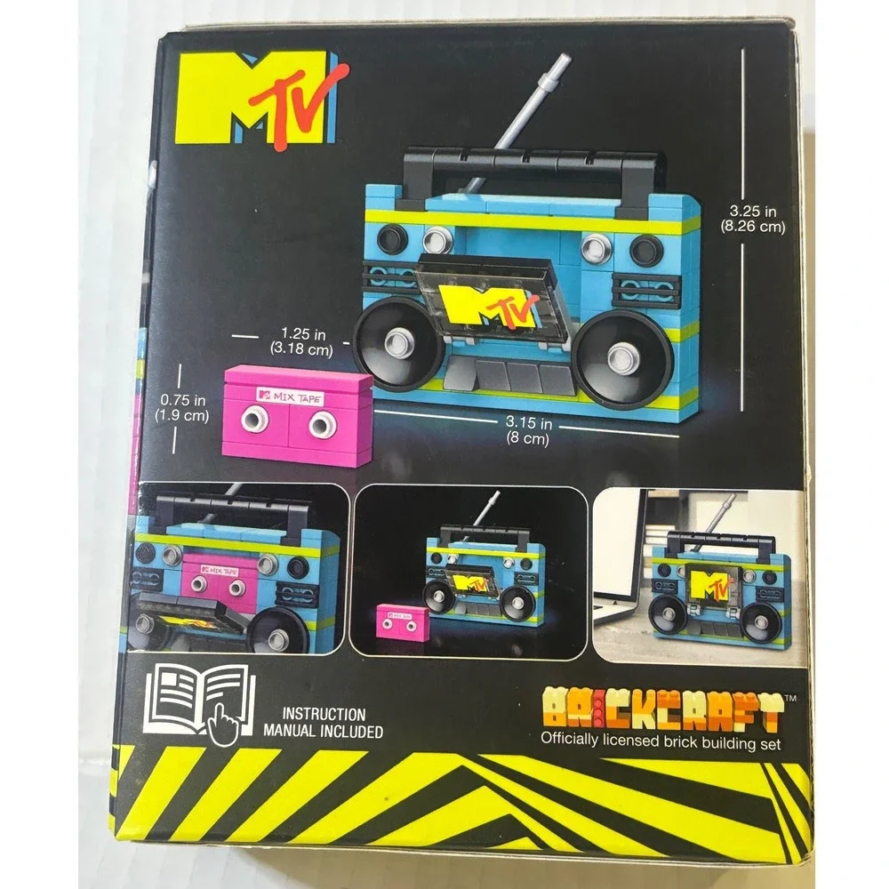 MTV Boom Box Brick Building Set Brickcraft 72007MTV 90s Retro 96 Pieces New